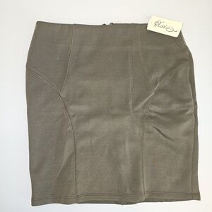 NWT | S | Xai | Olive Green Bodycon Mini Skirt